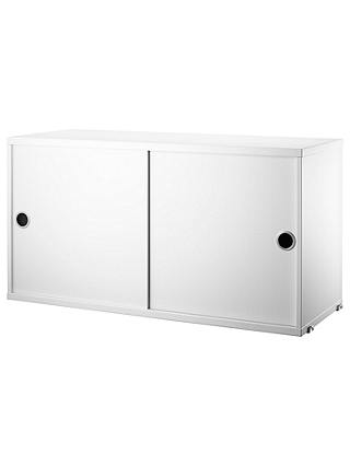 String® Storage Cabinet Section with Sliding Doors, White