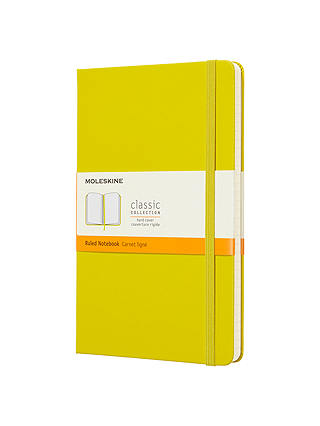 Moleskine Large Hard Cover Ruled Notebook, Yellow