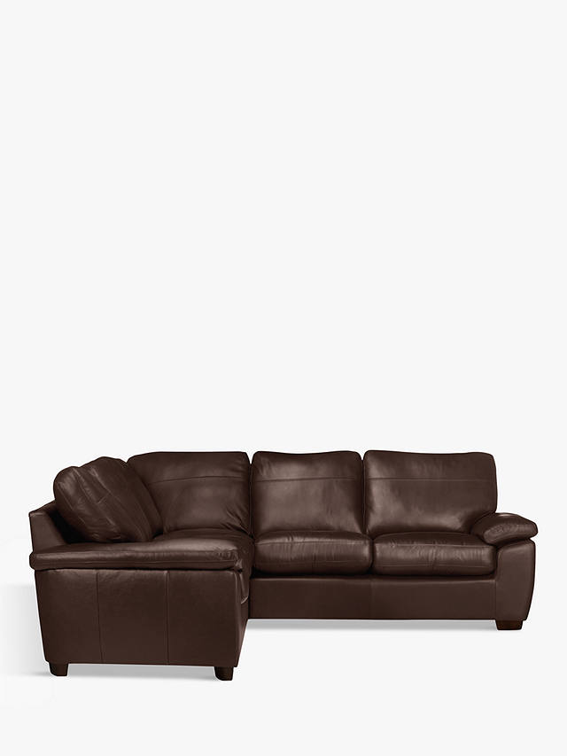 Seater Leather Corner Sofa Dark Leg, Dark Brown Leather Corner Sofa Bed