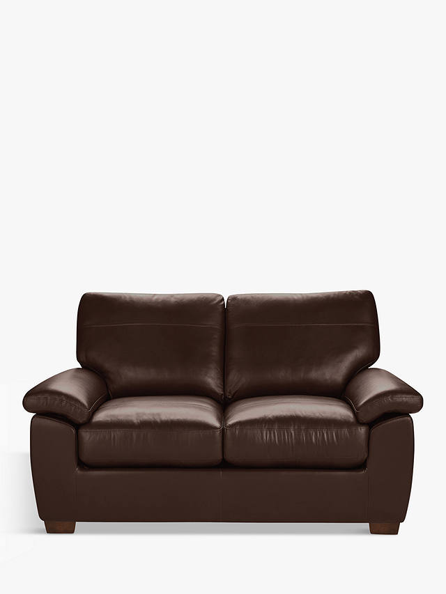 2 Seater Leather Sofa Dark Leg, Dark Chocolate Brown Leather Couch