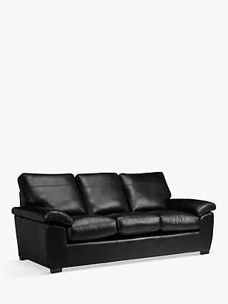 Camden Range, John Lewis Camden Grand 4 Seater Sofa, Dark Leg, Contempo Black
