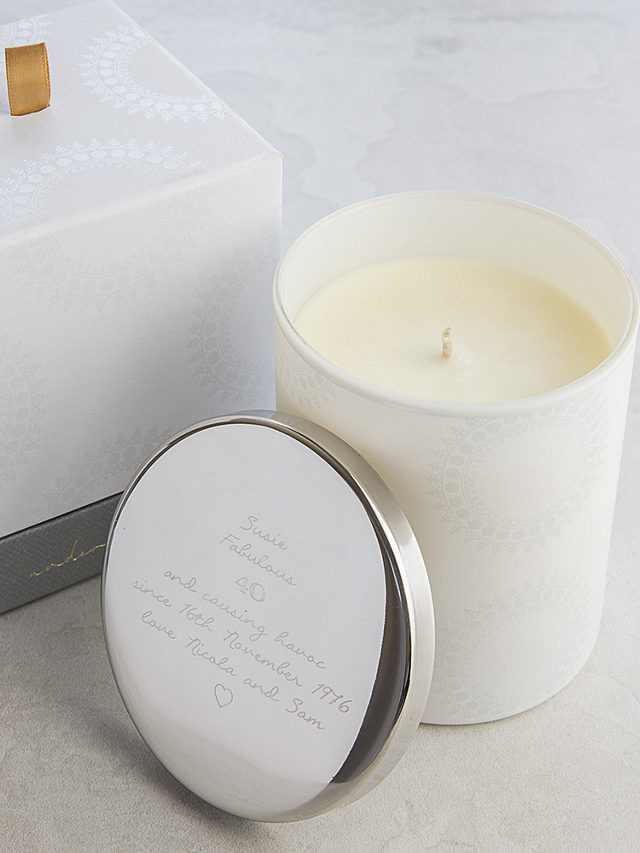 Under the Rose Personalised Scented Candle With Engraved Lid