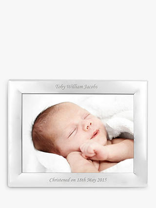 StompStamps Personalised Silver Plated Photo Frame 5 x 7" (13 x 18cm)