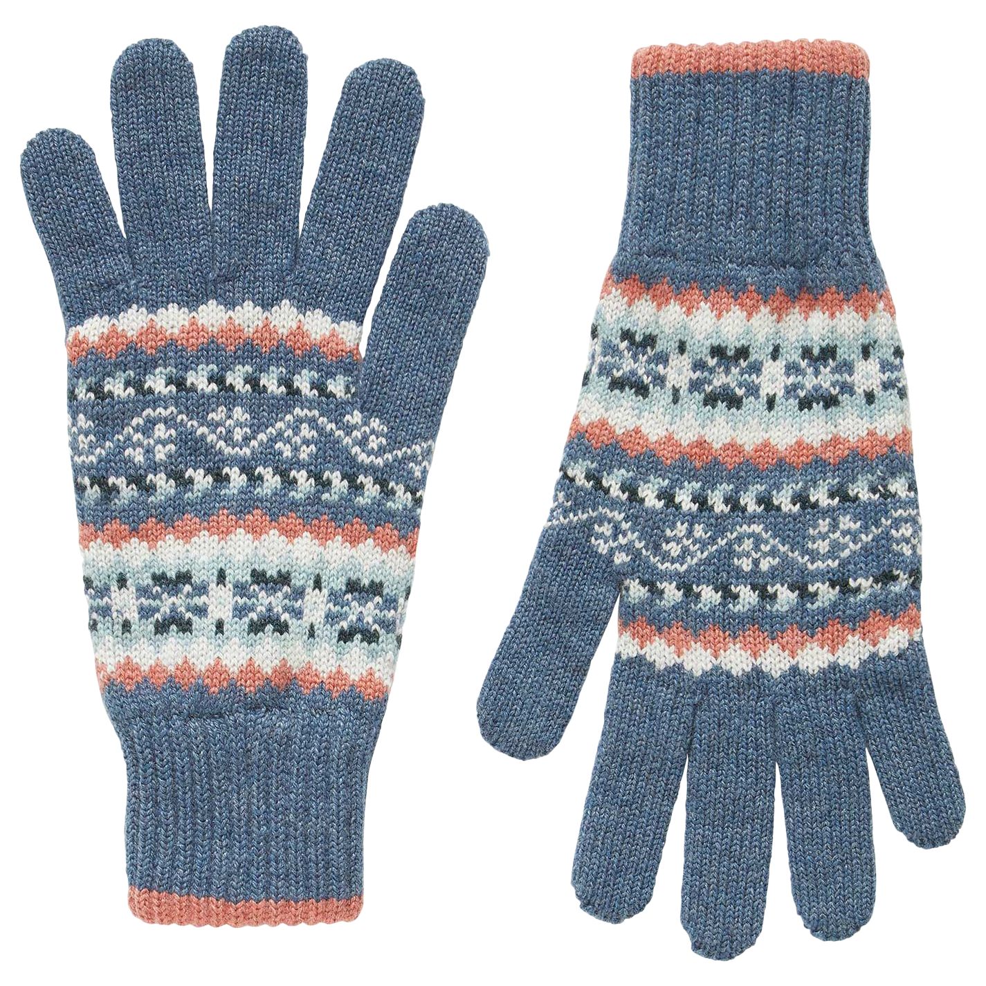 Brora Cashmere Fair Isle Gloves, Multi at John Lewis & Partners