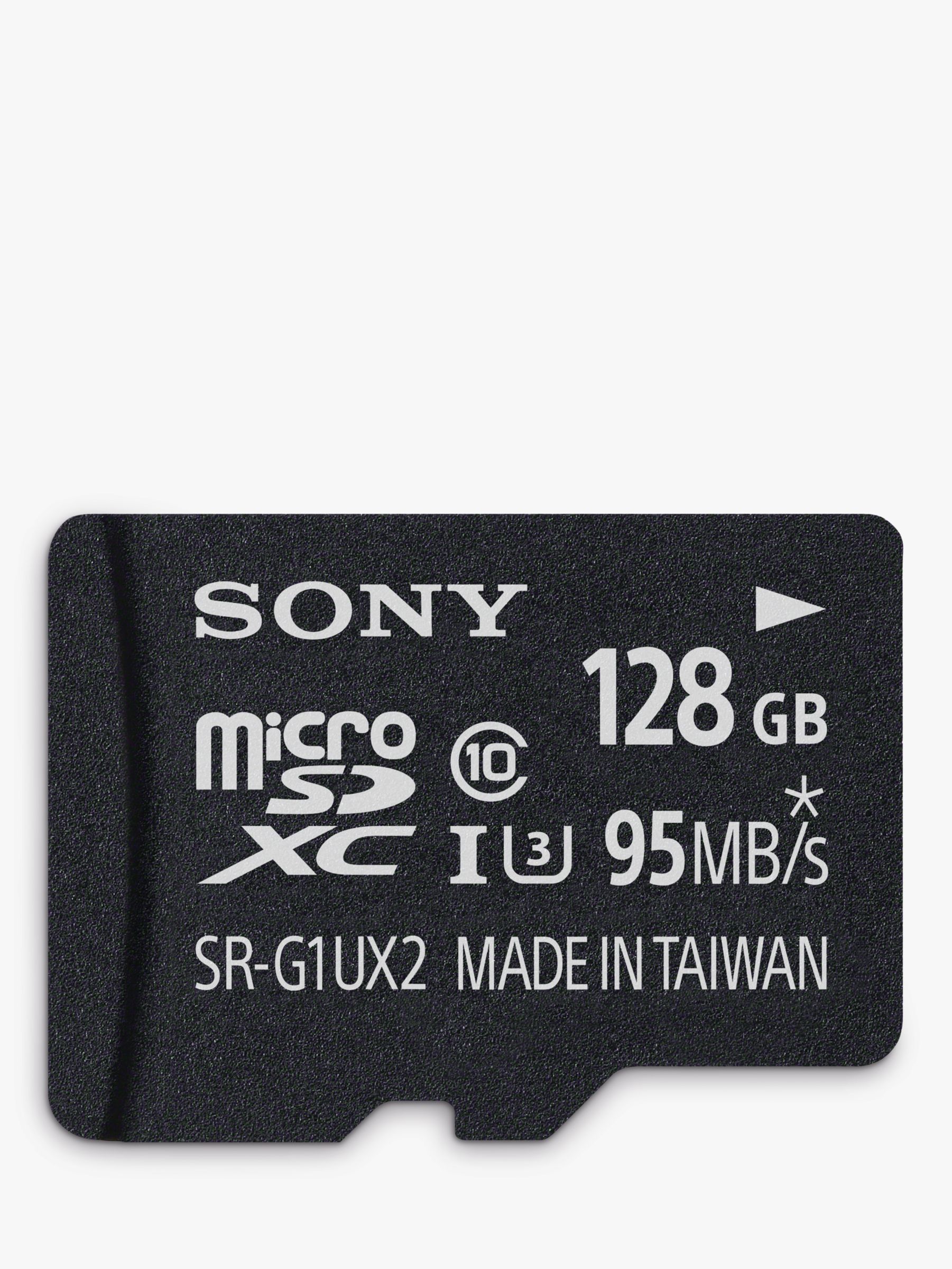 Sony Expert UHS-I Class 10 U3 MicroSD Memory Card, 128GB, 95MB/s, with SD Adapter