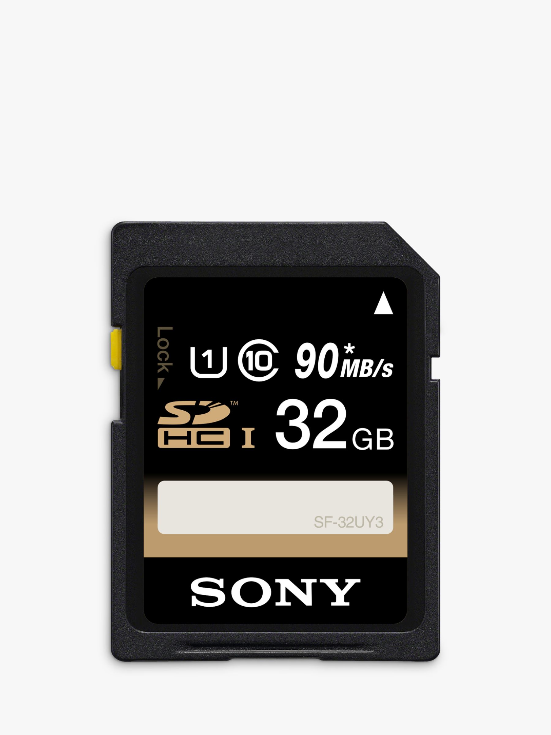 Sony Performance UHS-I Class 10 U1 SD Memory Card, 32GB, 90MB/s