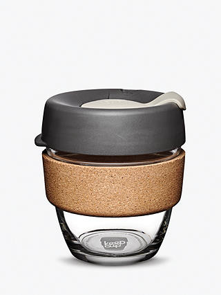 KeepCup Cork Brew Reusable 8oz Glass Coffee Cup / Travel Mug, 227ml