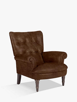 John Lewis & Partners Hambleton Leather Armchair, Dark Legs