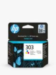 HP 303 Tri-Colour Original Ink Cartridge, Single, Instant Ink Compatible