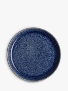 Denby Studio Blue Medium Coupe Plates, Chalk/Blue, Dia.21cm, Set of 4