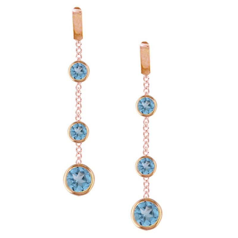 Buy London Road 9ct Rose Gold Pimlico Dew Drop Chain Earrings Online at johnlewis.com