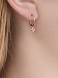 London Road 9ct Rose Gold Pimlico Dew Drop Hoop Earrings