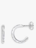 Joma Jewellery Alix Pave Hoop Earrings, Silver