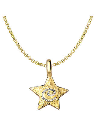 Dower & Hall Engravable Small Star Pendant Necklace