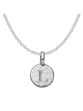 Dower & Hall Engravable Small Disc Pendant Necklace