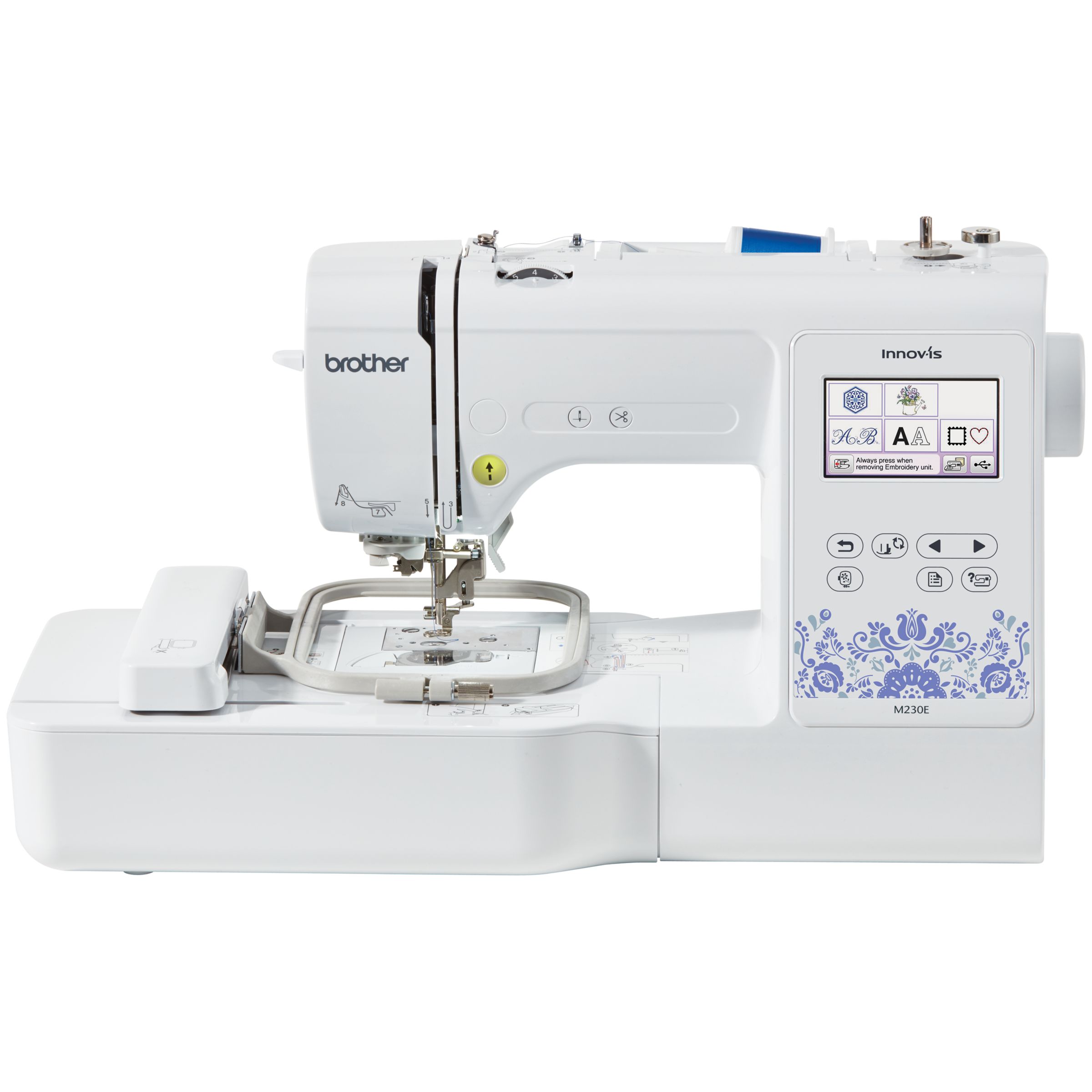 Brother Innov-Is M230e Embroidery Machine, White at John Lewis & Partners