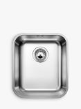 Blanco Supra 340-U Single Bowl Undermounted Kitchen Sink, Stainless Steel