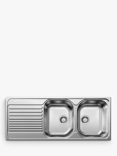 Blanco Tipo 8 S 2 Bowl Kitchen Sink, Stainless Steel