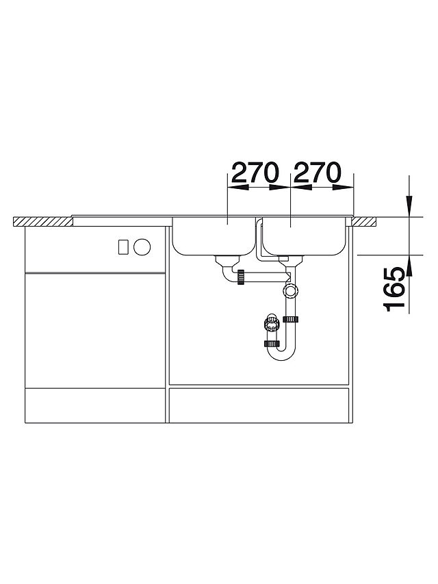 Blanco Tipo 8 S 2 Bowl Kitchen Sink, Stainless Steel