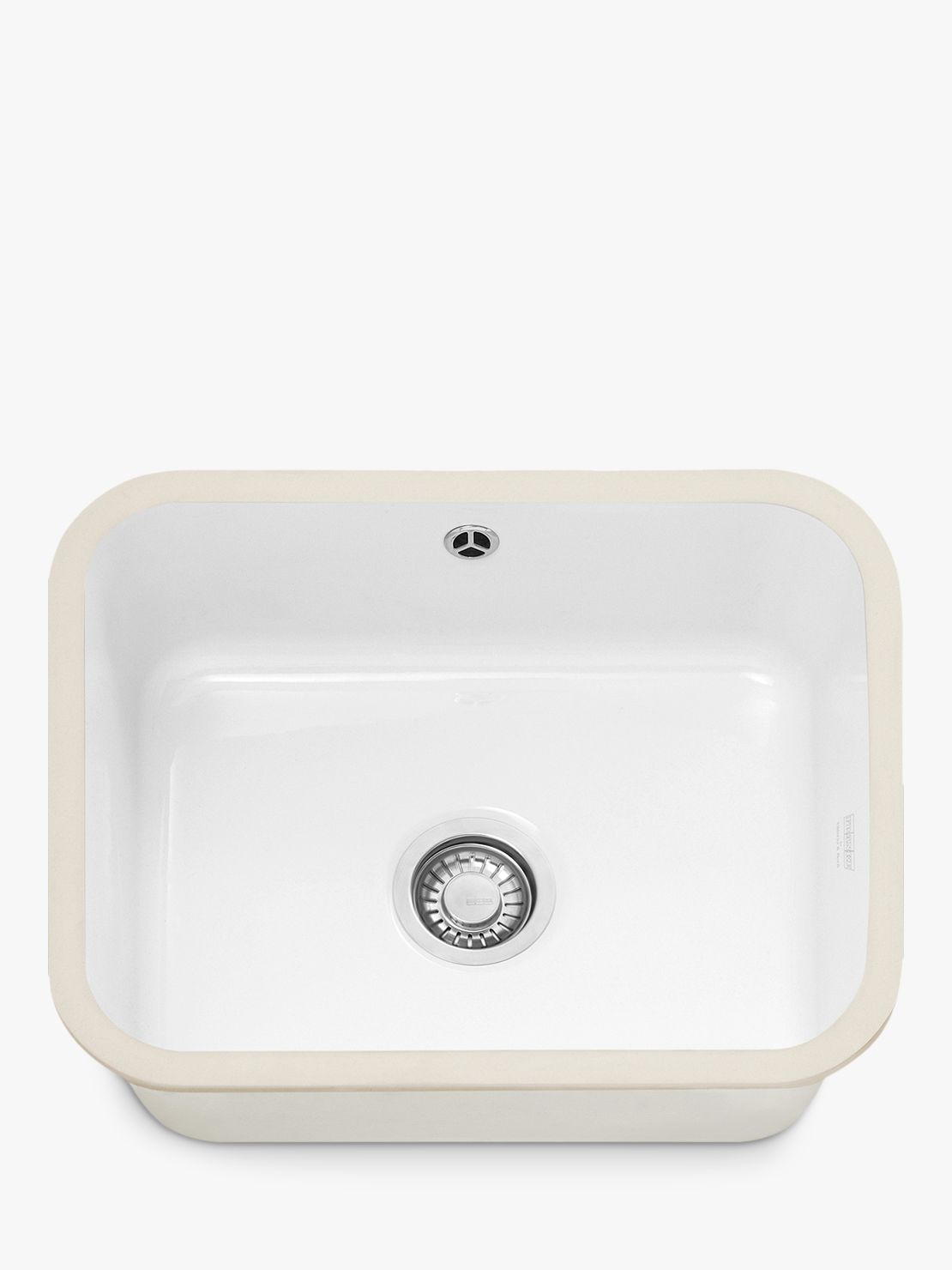 Franke Vbk 110 50 Single Bowl Undermounted Ceramic Kitchen Sink White