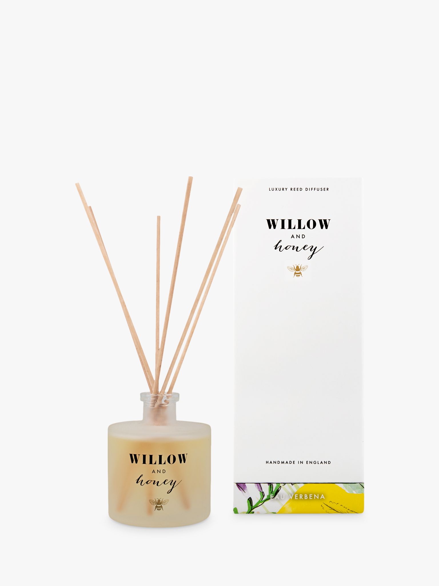 Willow and Honey Eau Verbena Reed Diffuser, White, 200ml