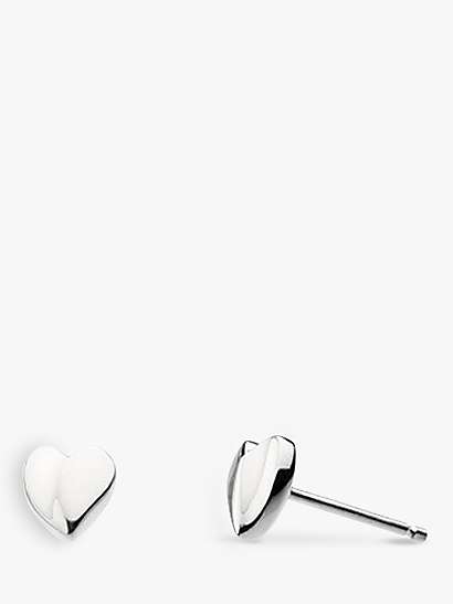 Buy Kit Heath Mini Sweet Heart Sterling Silver Earrings, Silver Online at johnlewis.com
