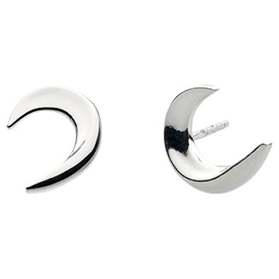Kit Heath Twine Thorn Curl Sterling Silver Earrings, Silver