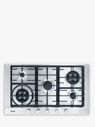 Miele KM2054 Gas Hob, Stainless Steel