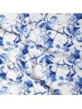 Viscount Textiles Large Lily Print Fabric, White/Blue
