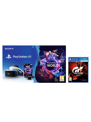Sony PlayStation VR Gaming System with PlayStation Camera and VR Worlds PS VR Game and Gran Turismo Sport