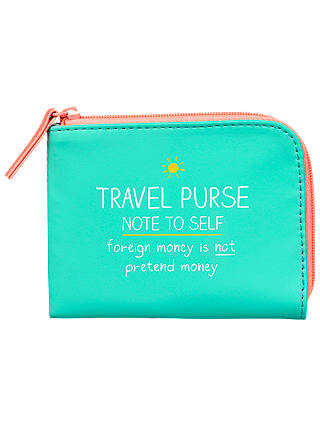 Happy Jackson 'Note To Self' Travel Purse, Turquoise