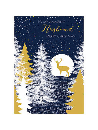 Art File Amazing Husband Reindeer Christmas Card