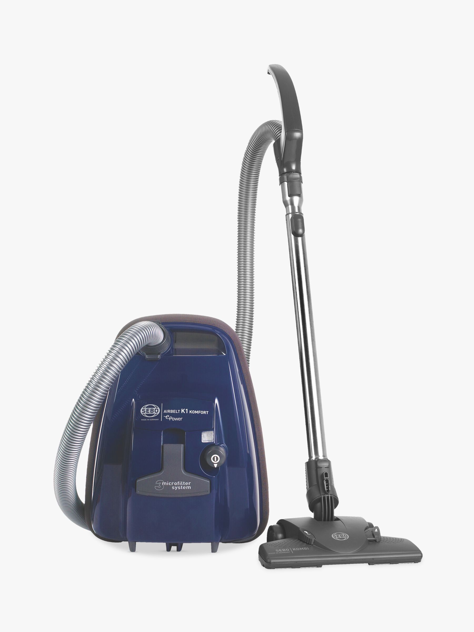 SEBO K1 Airbelt Komfort ePower Vacuum Cleaner, Blue
