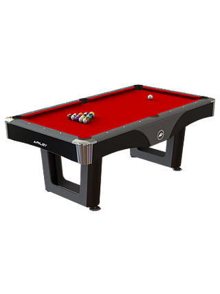BCE Riley Ray 7ft American Pool Games Table, Red/Black