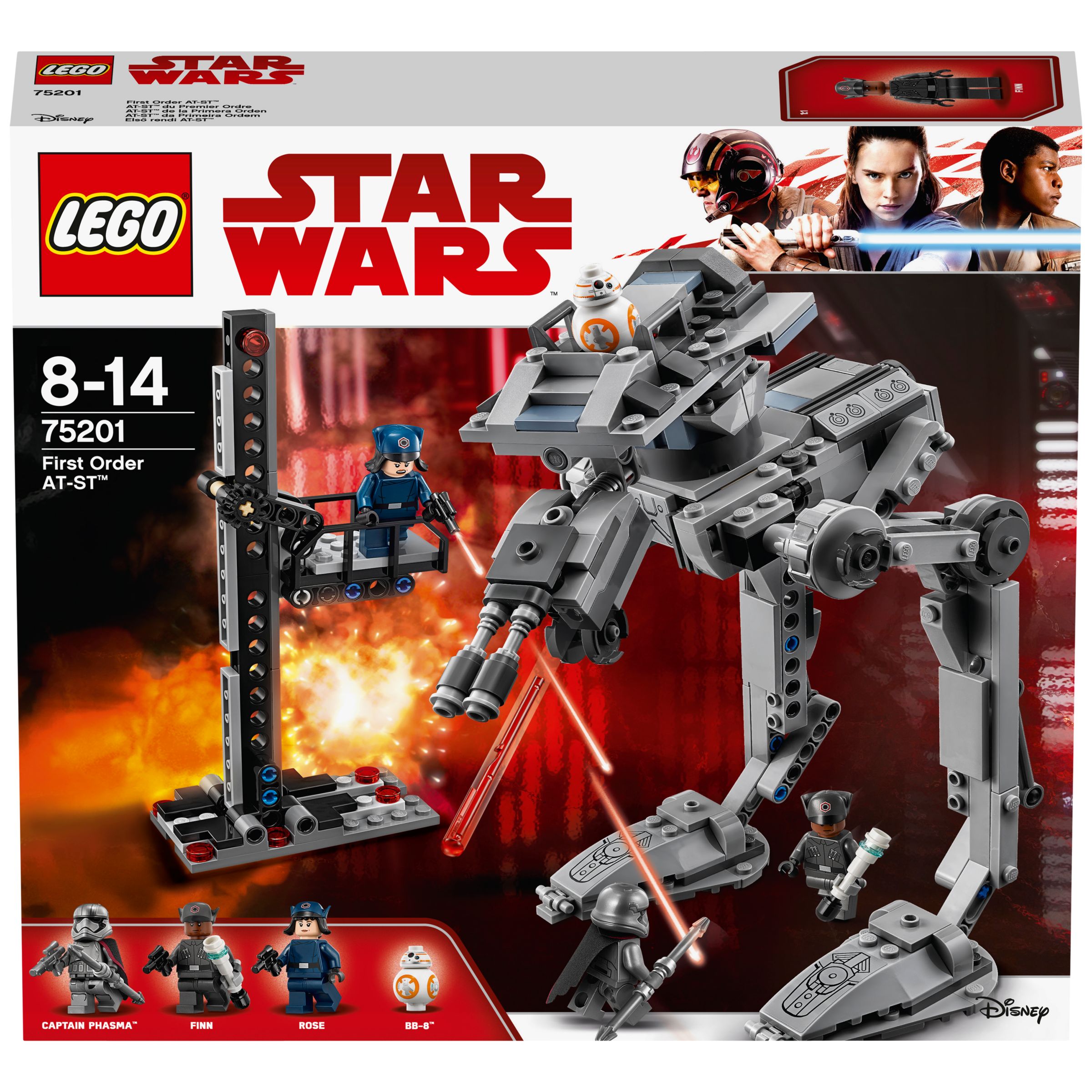 75201 LEGO Star Wars Finn - Figur Minifig Last Jedi First Order Rose 75201 
