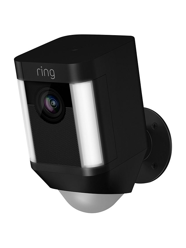 Ring Spotlight Cam Smart Security Camera with Built-in Wi-Fi & Siren Alarm, Battery Powered, Black