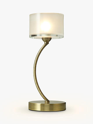 John Lewis & Partners Paige Touch On/Off Table Lamp, Antique Brass