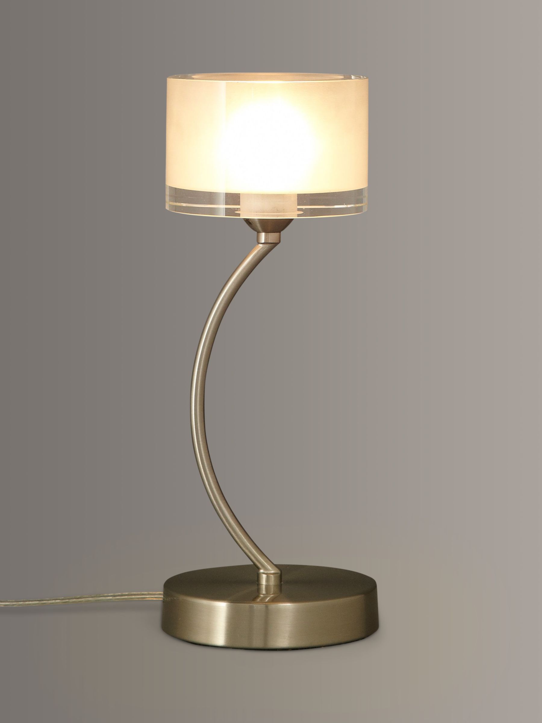Paige Touch On Off Table Lamp Satin Chrome, Touch Table Lamp Uk