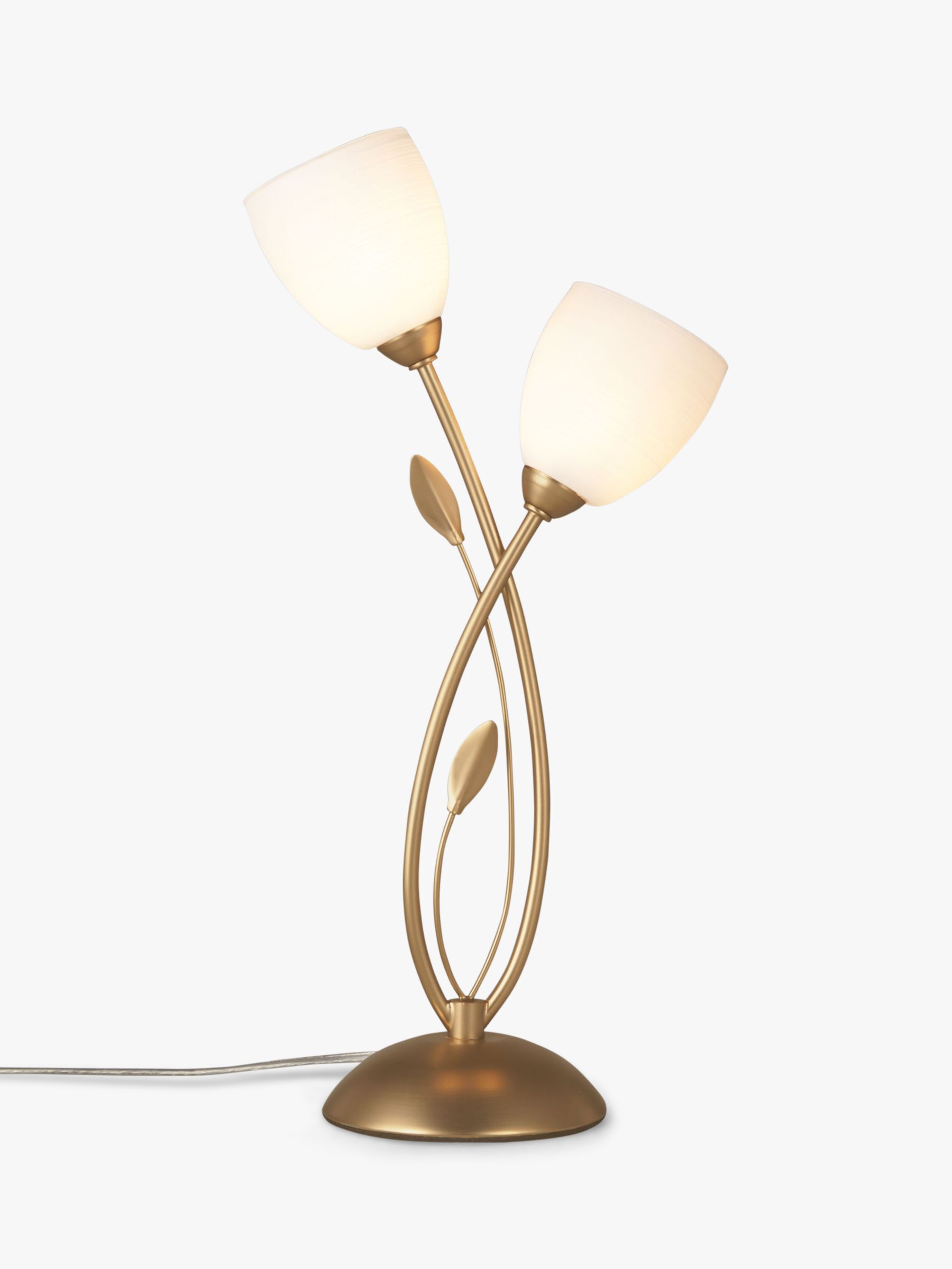 John Lewis & Partners Amara Touch On/Off Table Lamp, Satin Brass