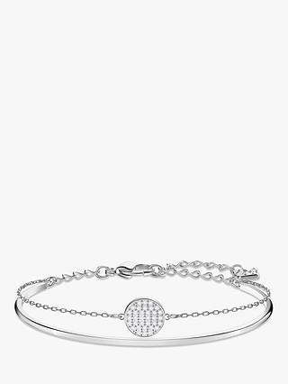Swarovski Ginger Crystal Charm Double Bracelet, Silver