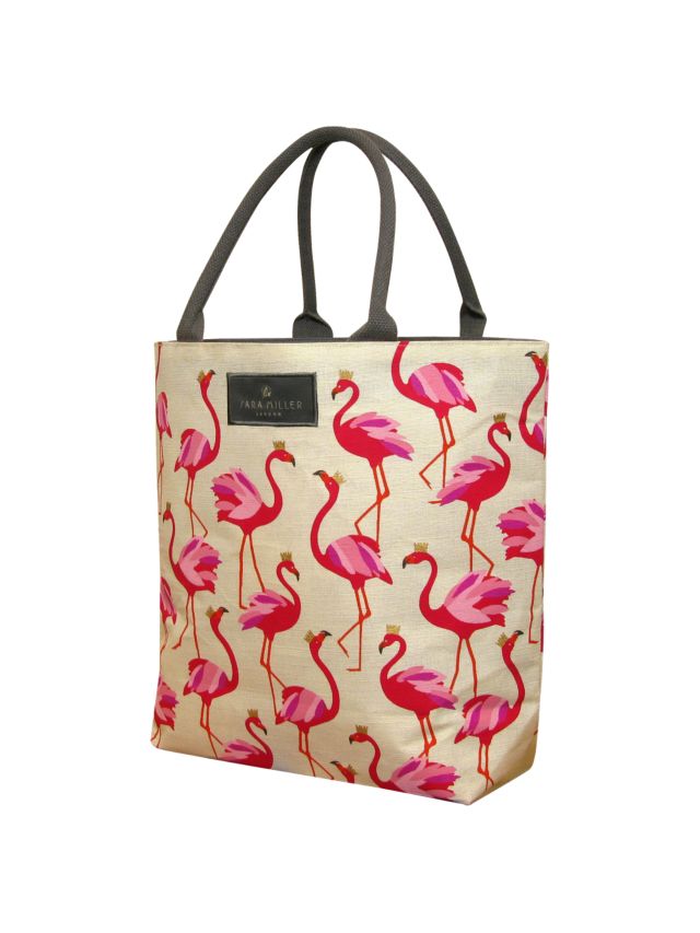 Small utility store tote flamingo