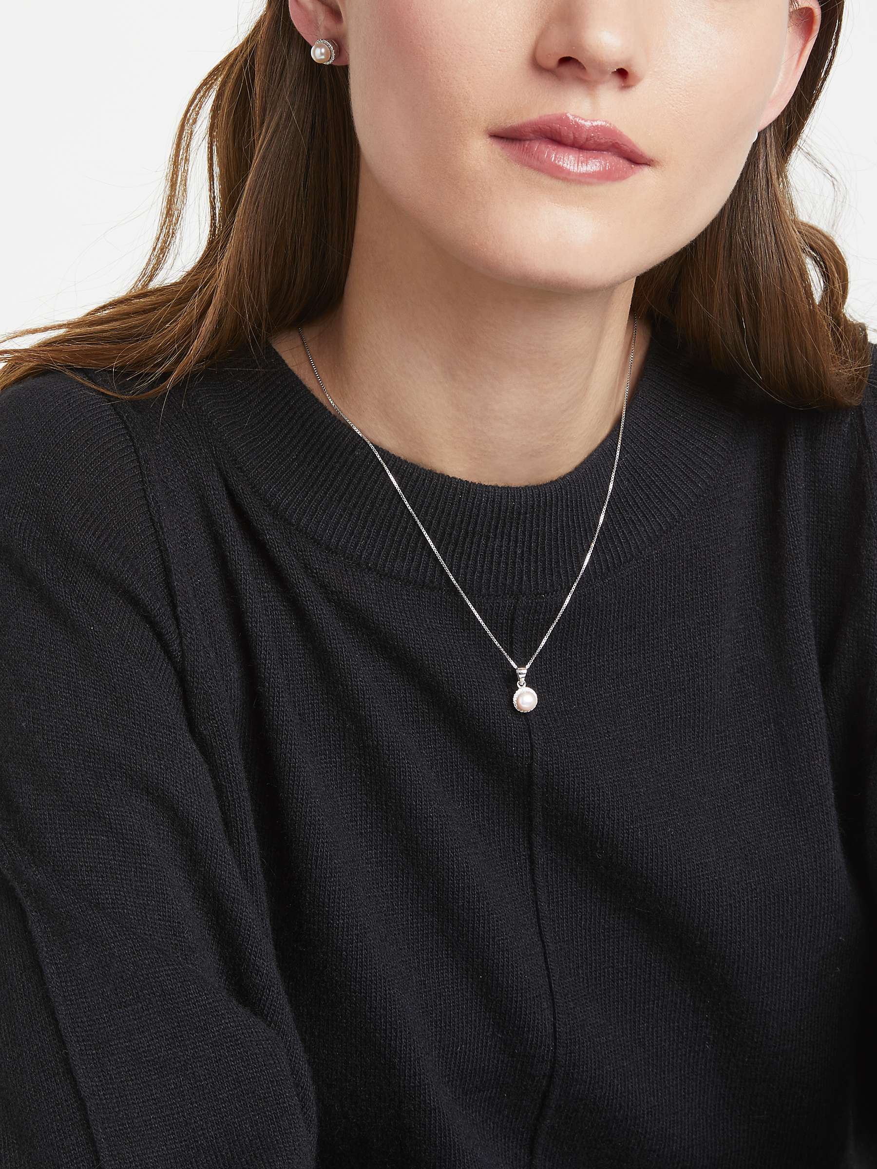 Buy Lido Necklace and Earring Set, White Online at johnlewis.com