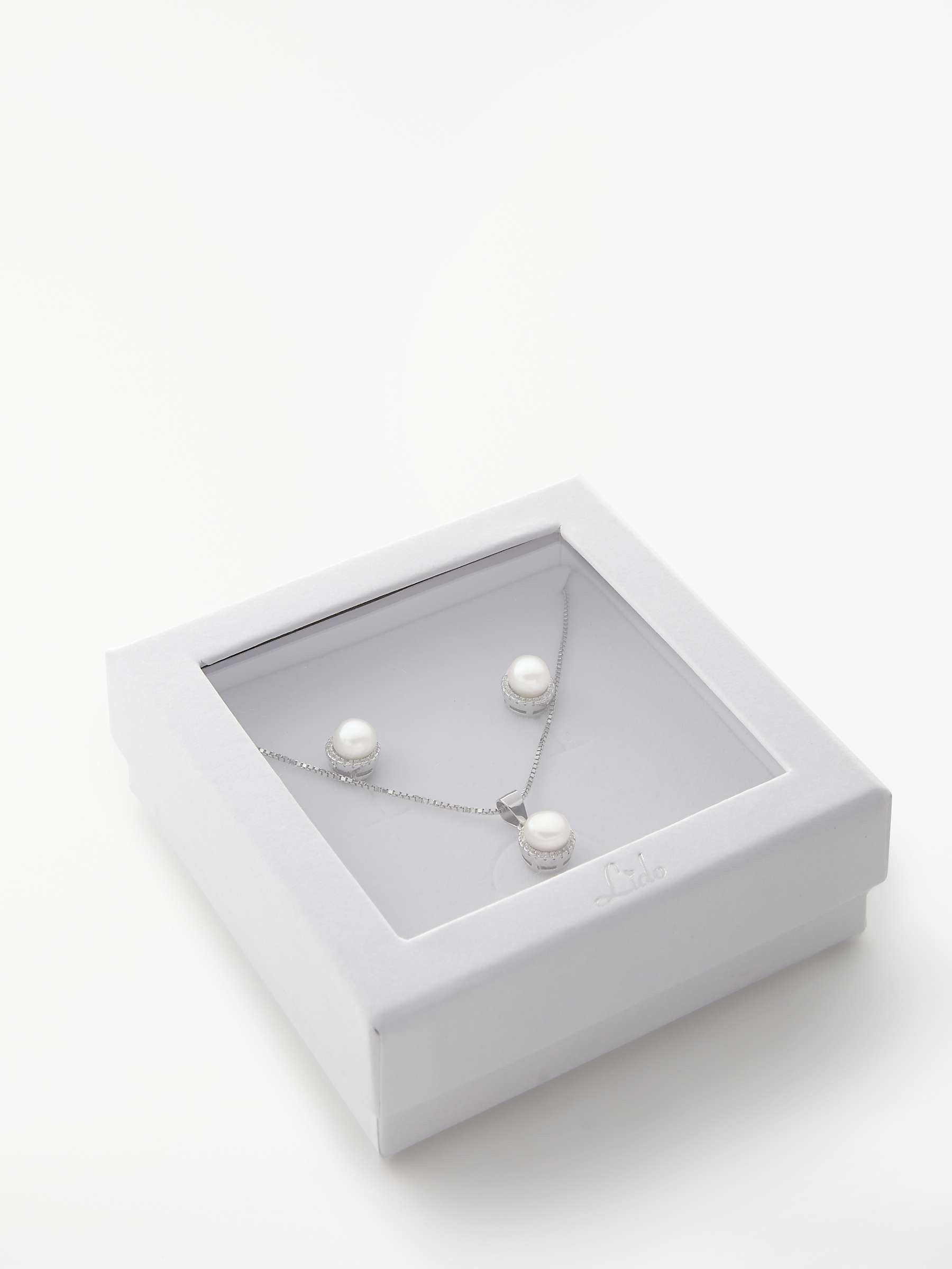 Buy Lido Necklace and Earring Set, White Online at johnlewis.com