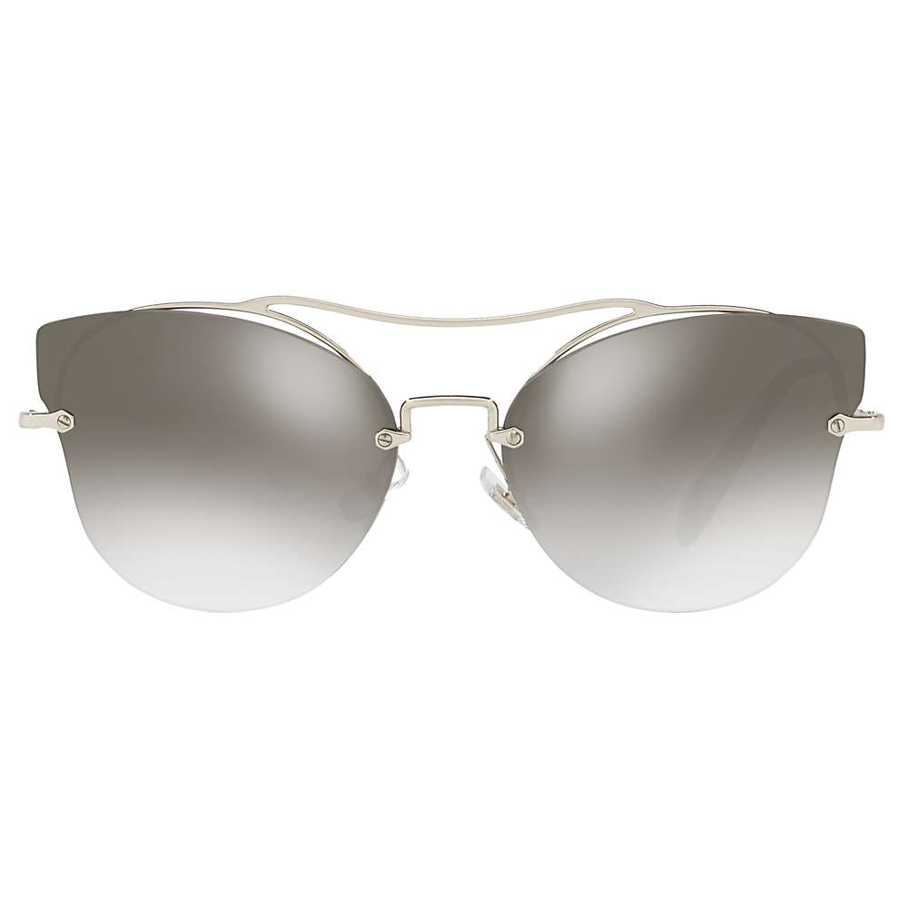 Buy Miu Miu MU 52SS Cat's Eye Sunglasses, Silver/Mirror Silver Online at johnlewis.com