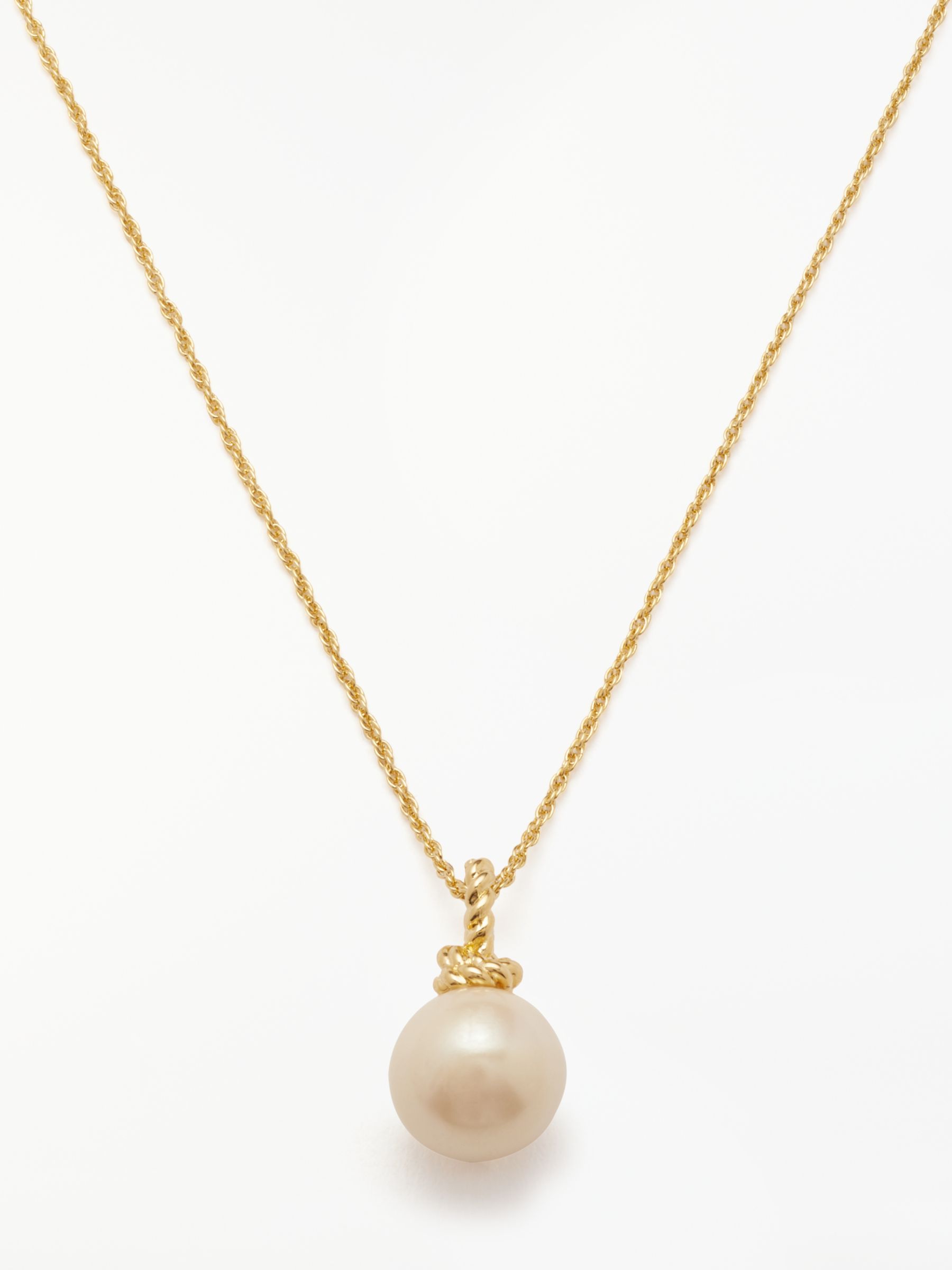 Kate Spade New York Mini Faux Pearl Drop Pendant Necklace Gold At John Lewis And Partners