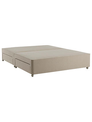 John Lewis & Partners Natural Collection 4 Drawer Canvas Covered Sprung Divan Storage Bed, FSC-Certified (Spruce, Fiberboard, Plywood), Double