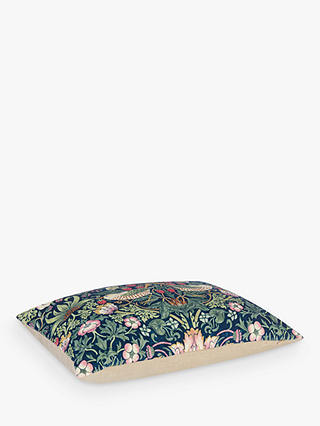 Morris & Co. Strawberry Thief Velvet Cushion, Brights