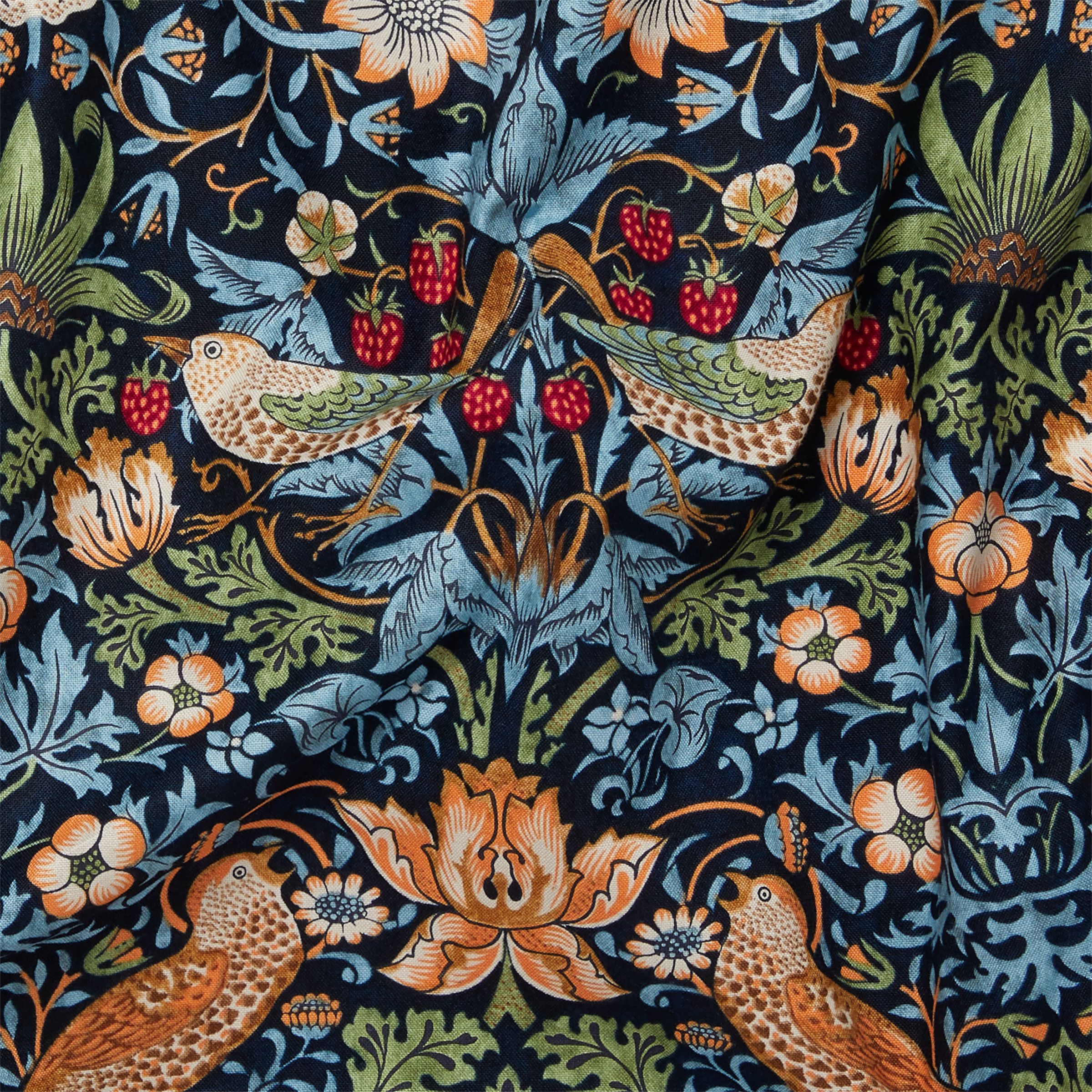 Morris & Co. Strawberry Thief Fabric, Navy