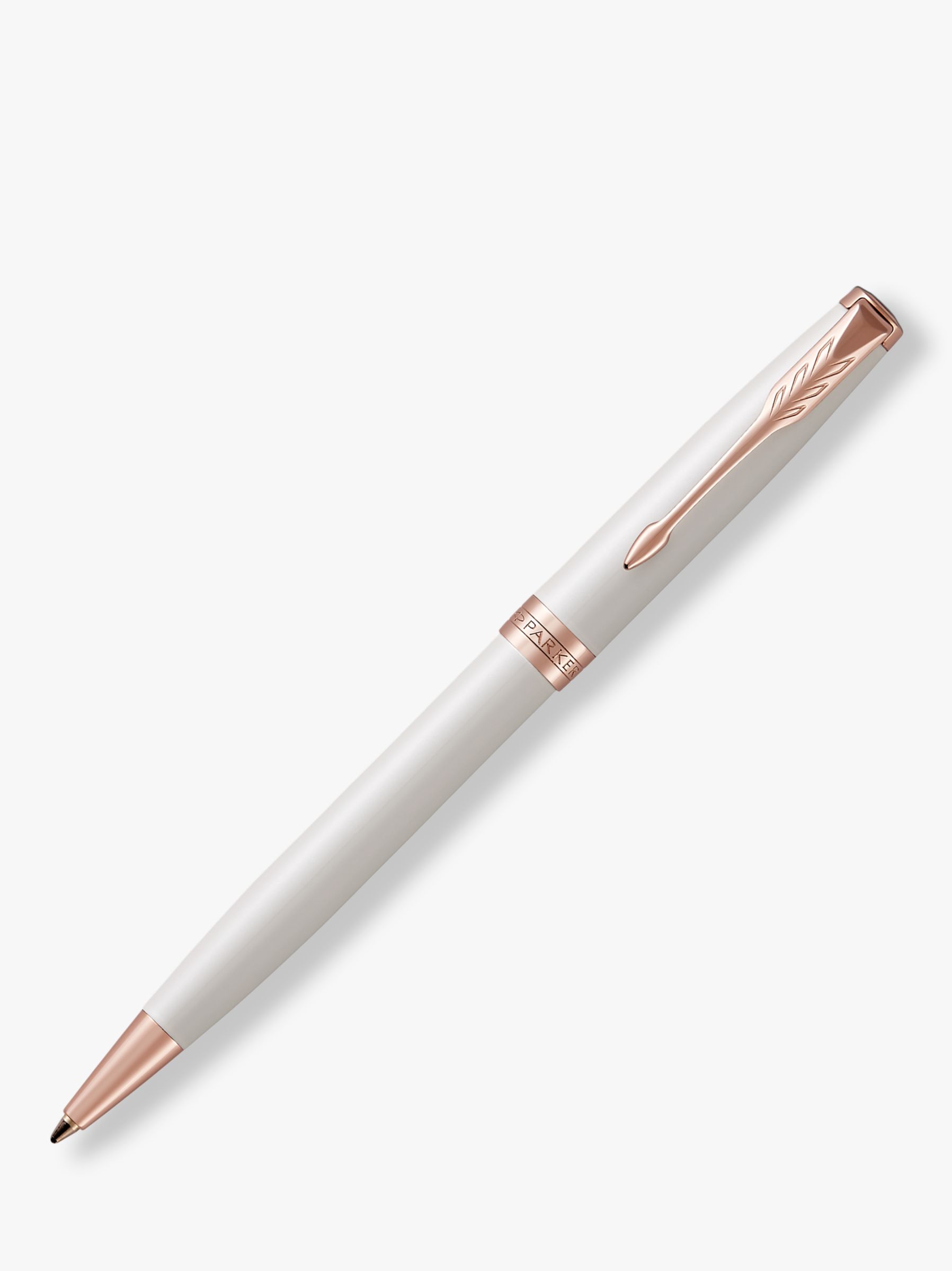 PARKER Sonnet Lacquer Ballpoint Pen, Pearl/Rose Gold