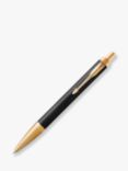 PARKER IM Premium Chiselled Ballpoint Pen, Black/Gold
